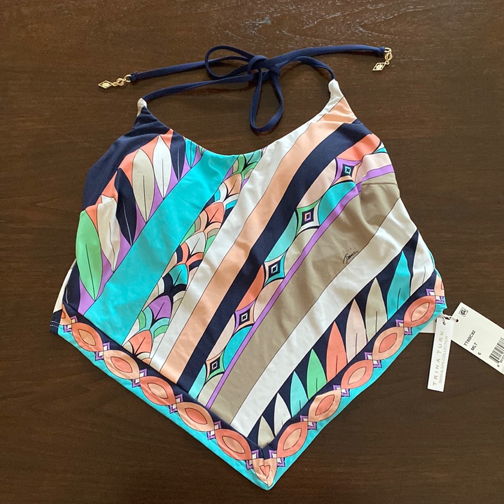 NWT Trina Turk tankini halter swim top